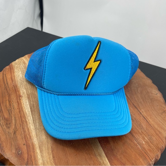 Aviator nation VINTAGE BOLT TRUCKER HAT light blue - Picture 1 of 5